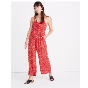 MADEWELL Ruched Jumpsuit in Prairie Posies